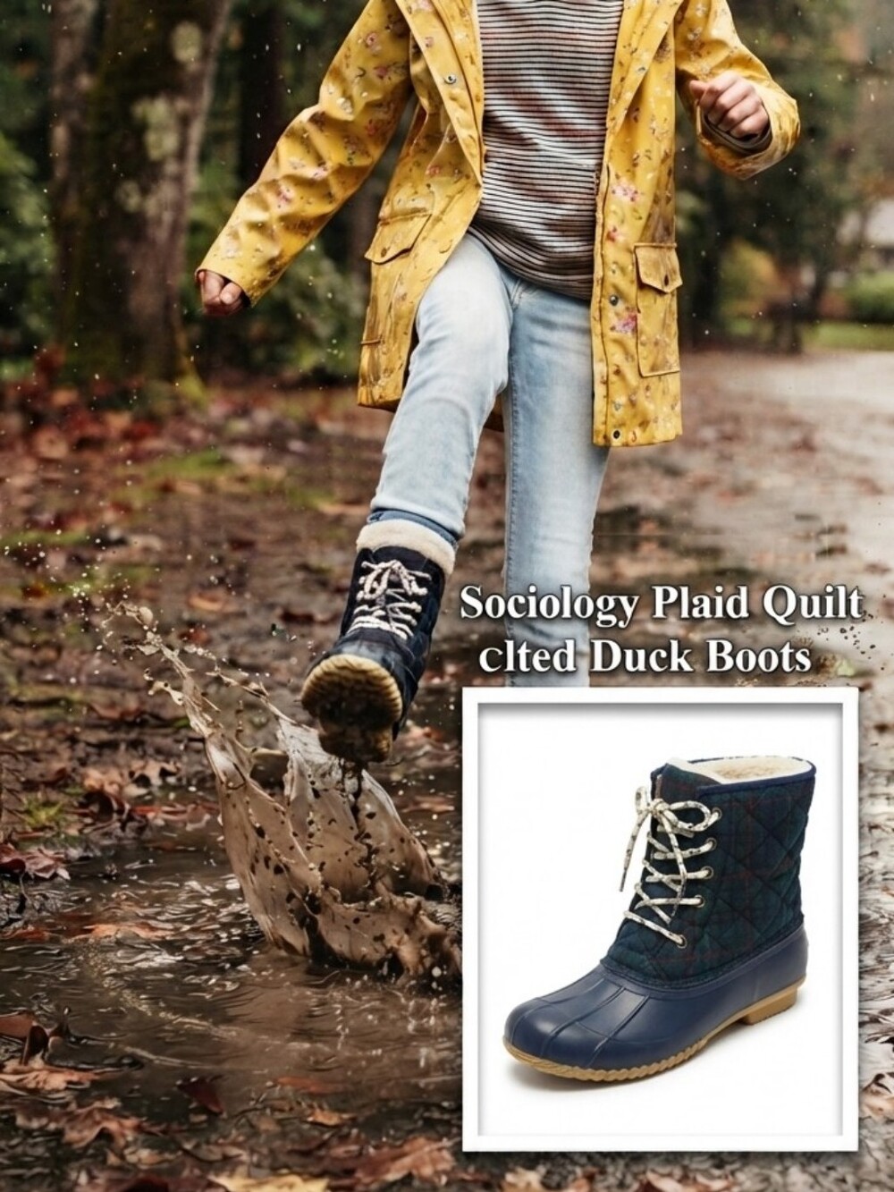 NWOB - Sociology Plaid Quilted Duck Boots
